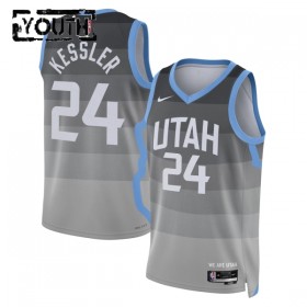 Camiseta Niños NBA Utah Jazz Walker Kessler 2025-26 Nike City Edition Gris Swingman